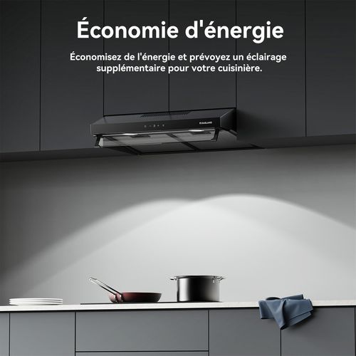 Hotte visière Uc60bs 60cm 637 M³/h Avec Filtre à Charbon Touch Control