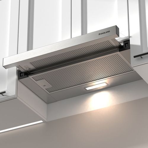 Hotte Aspirante Br60sp 60 Cm Recirculation 335 M³/h, Hotte Tiroir Argentée Avec Filtre à Charbon