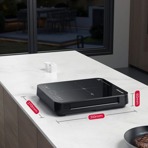 Plaque Induction Simple Ih271bta Mobile 1 Zone 27cm 2000w, 10 Niveaux De Température et puissance