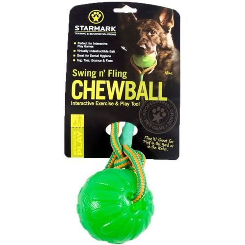Starmark Swing N Fling Chew Ball - 9x9x46 Cm M