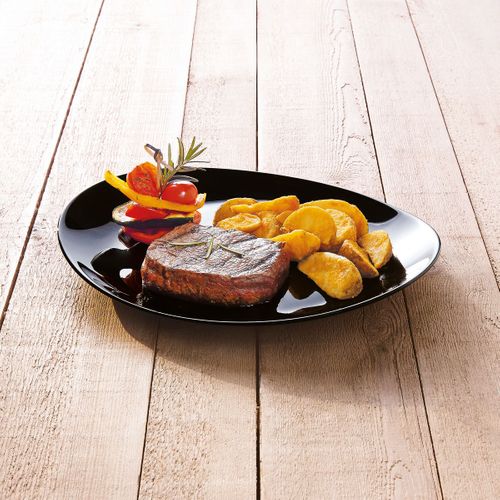 Assiette à Steak Noire 30cm
