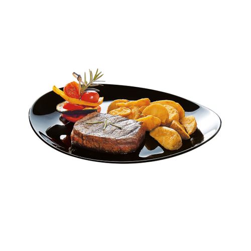 Assiette à Steak Noire 30cm