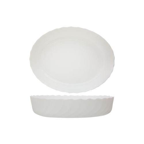 Plat De Cuisson Blanc 36,9 X 28,6 Cm Smart Cuisine Trianon