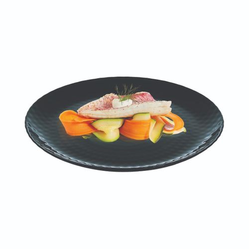 Assiette Plate Noire 25 Cm