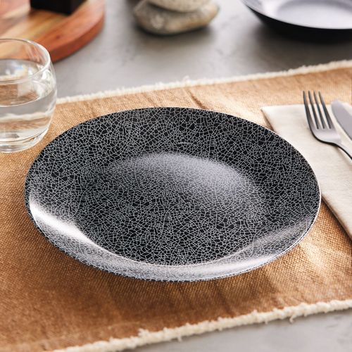 Assiette Plate Noire 25 Cm