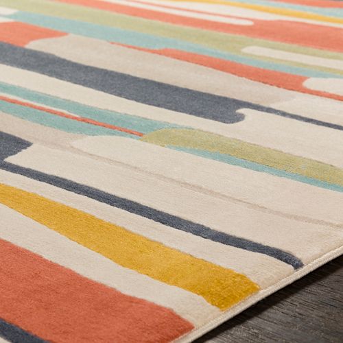 Tapis Scandinave Moderne Multicolore/orange 160x220 Cm Anais