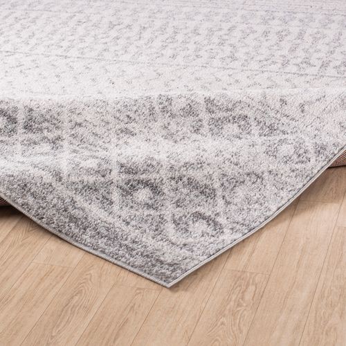 Tapis Scandinave Bohème Gris/blanc 200x275 Cm Mila