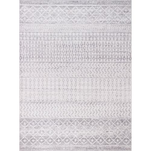Tapis Scandinave Bohème Gris/blanc 200x275 Cm Mila