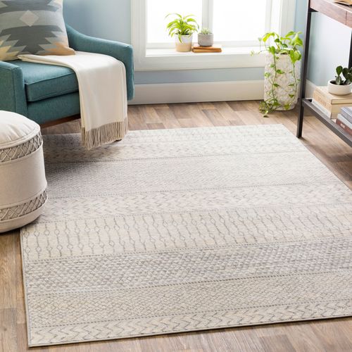 Tapis Scandinave Bohème Gris/ivoire 200x275 Cm Adele