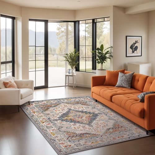 Tapis Vintage Oriental 160x213cm Jade - Multicolore - Tapis salon et chambre BUT