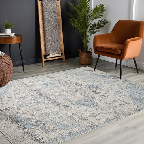 Tapis Vintage Oriental Ivoire/bleu 200x275 Cm Lya