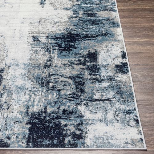 Tapis Abstrait Moderne Bleu/blanc/gris 200x275 Cm Giulia