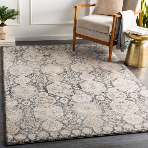 Tapis Vintage Oriental Noir/beige 200x275 Cm Lotus