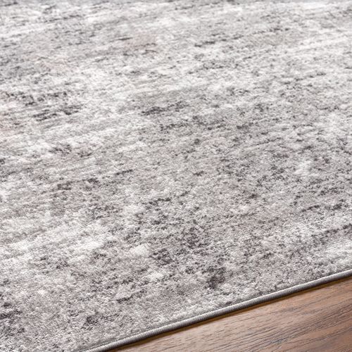 Tapis Rond Abstrait Moderne Gris/blanc Ø 160 Cm Fiona