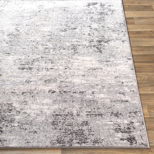 Tapis Rond Abstrait Moderne Gris/blanc Ø 160 Cm Fiona