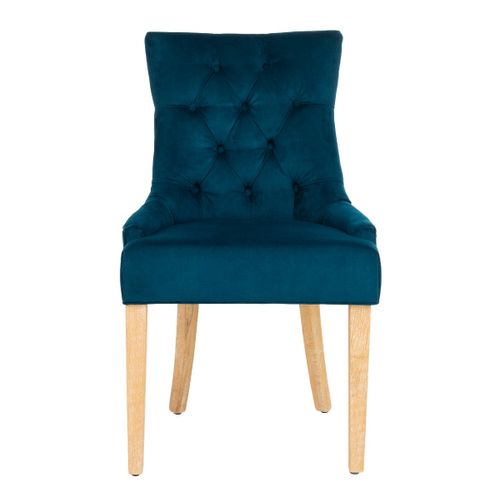 Chaises De Salle à Manger Saundra Lot De 2 Bleu Marine Bois De Bouleau