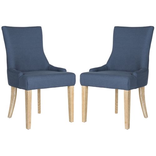 Chaises De Salle à Manger Shirlene Lot De 2 Bleu Bois De Chene