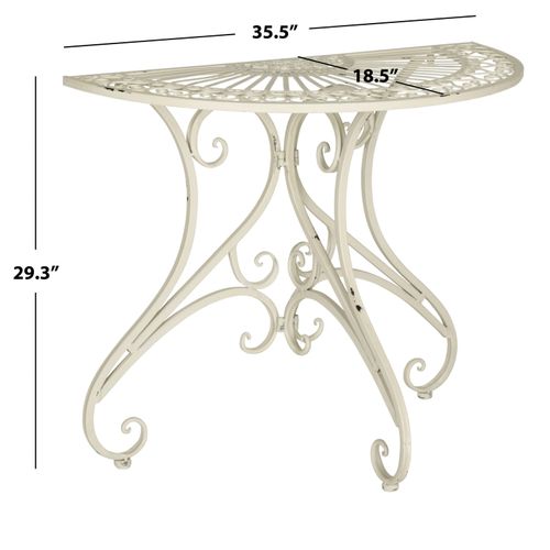 Table D'appoint Pour L'exterieur Annalise Blanc Le Fer 90 X 45 X 75 Cm