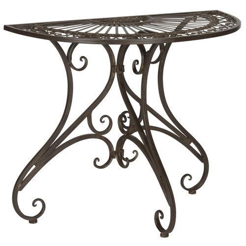 Table D'appoint Pour L'exterieur Annalise Marron Le Fer 90 X 45 X 75 Cm
