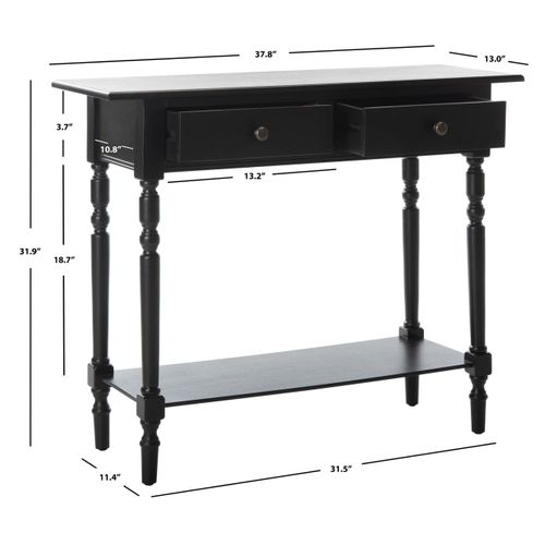Consoles Eathel Noir Bois De Pin 96 X 33 X 81 Cm