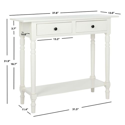 Console Eathel Blanc Bois De Pin 96 X 33 X 81 Cm