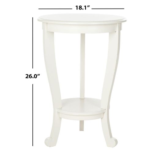 Table D'appoint Marianne Blanc Bois De Pin 46 X 46 X 66 Cm