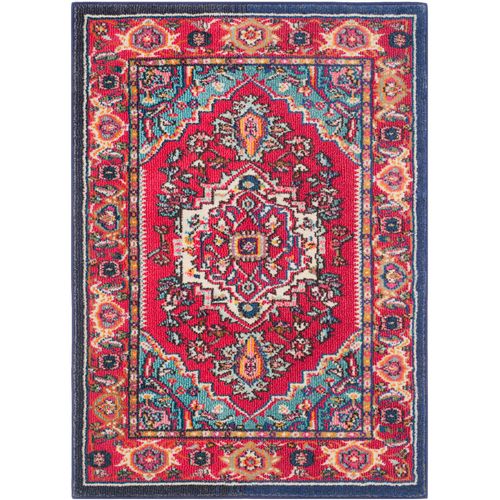 Tapis Monaco 91 X 152 Cm Bohème Chic Valentina Red / Turquoise