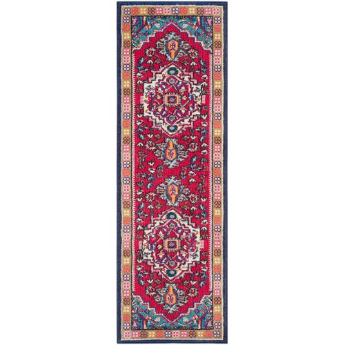 Tapis Monaco 66 X 183 Cm Bohème Chic Valentina Red / Turquoise
