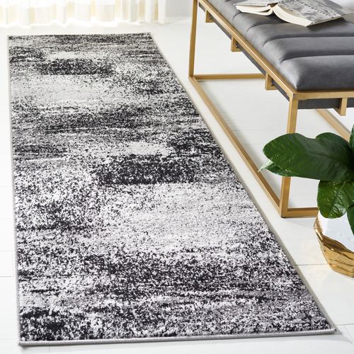 Tapis Adirondack 76 X 244 Cm Abstrait Moderne Angelyna Gris