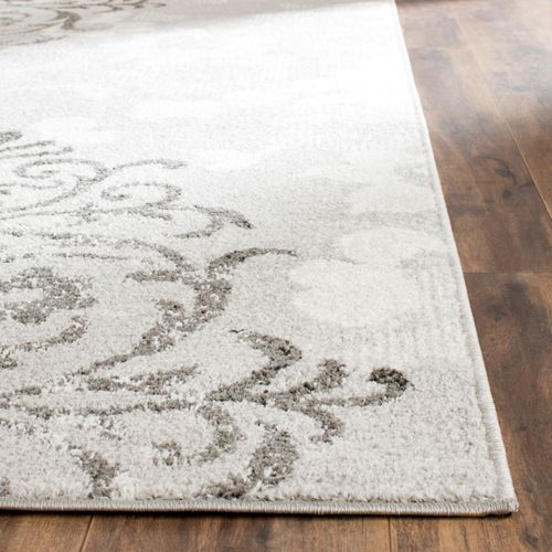 Tapis Adirondack 91 X 152 Cm Damassé Glam Floral Bryana Gris