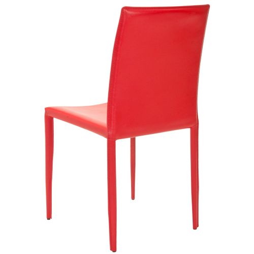 Chaises De Salle à Manger Beatrix Lot De 2 Rouge Fer/contreplaque