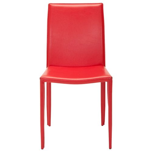 Chaises De Salle à Manger Beatrix Lot De 2 Rouge Fer/contreplaque
