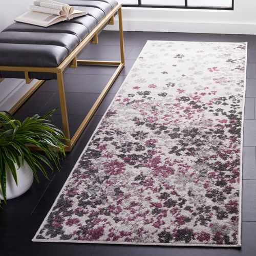 Tapis Adirondack 76 X 244 Cm Floral Contemporain Alyssa Violet