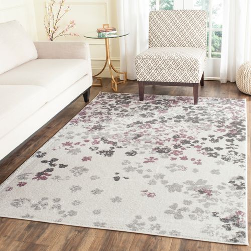Tapis Adirondack 122 X 183 Cm Floral Contemporain Alyssa Violet