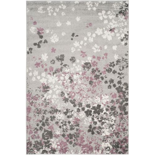 Tapis Adirondack 155 X 229 Cm Floral Contemporain Alyssa Gris