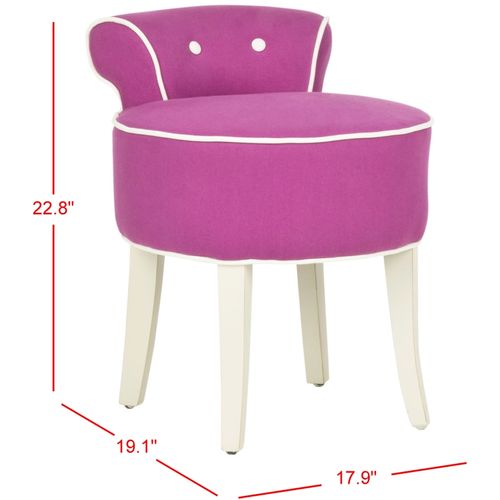 Tabourets De Coiffeuse Mariann Blanc Bois De Bouleau 45 X 48 X 58 Cm