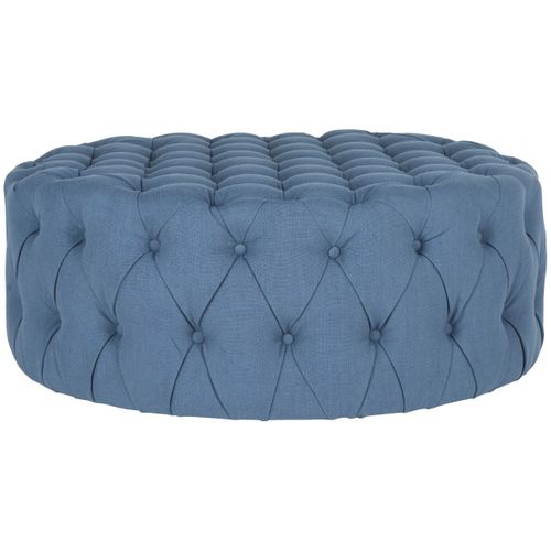 Pouf Kailani Bleu Marine Contreplaque 100 X 100 X 41 Cm