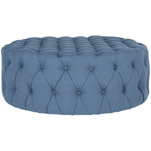 Pouf Kailani Bleu Marine Contreplaque 100 X 100 X 41 Cm