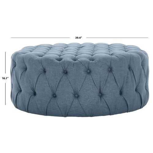 Pouf Kailani Bleu Marine Contreplaque 100 X 100 X 41 Cm
