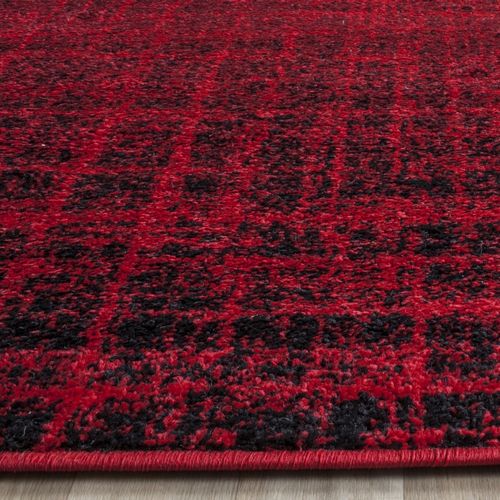 Tapis Adirondack 76 X 244 Cm Contemporain Ina Rouge / Noir