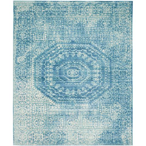Tapis Valence 235 X 305 Cm Artisanat Inspiré Charleston Bleu