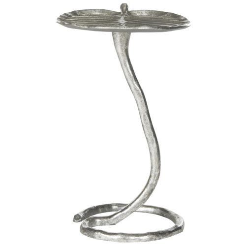 Table D'appoint Hildegarde Argent Aluminium 38 X 33 X 53 Cm