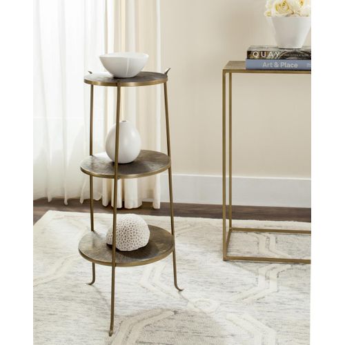 Table D'appoint Macy Neutre Aluminium 36 X 36 X 80 Cm