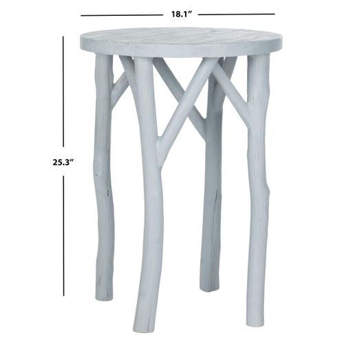Table D'appoint Vara Gris Bois Bayur 46 X 46 X 64 Cm