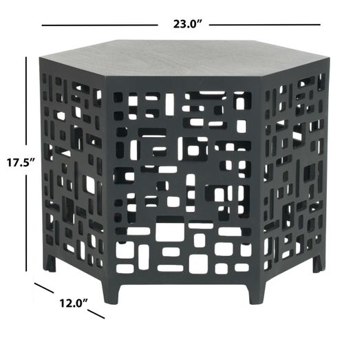 Table D'appoint Ardis Gris Bois De Bayur 58 X 30 X 44 Cm