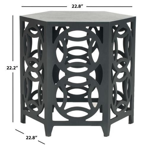 Table D'appoint Delores Gris Bois De Bayur 58 X 58 X 56 Cm