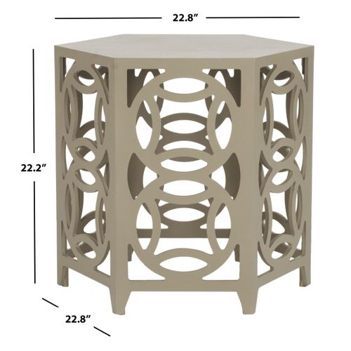 Table D'appoint Delores Neutre Bois De Bayur 58 X 58 X 56 Cm