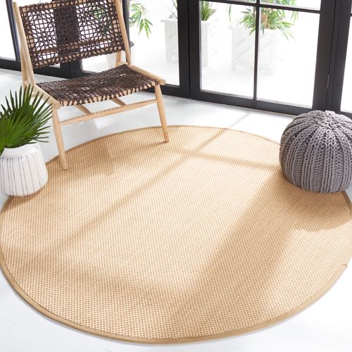 Tapis Natural Fiber 183 X 183 Cm Fibre Naturelle Cinzia Maize / Linen