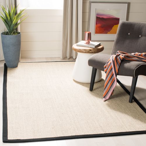 Tapis Natural Fiber 152 X 244 Cm Fibre Naturelle Cass Marble / Black