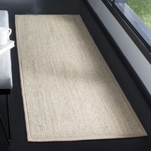 Tapis Natural Fiber 76 X 305 Cm Fibre Naturelle Cass Marble / Linen